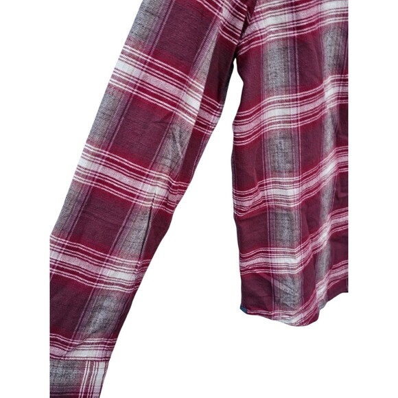 Outerknown Shirt Mens Large Transitional Slub Flannel Plaid Lumberjack Cozycore - Picture 12 of 16